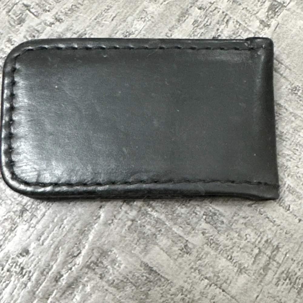 Harley Davidson Sheriff Badge Leather Black Money Clip Bar Shield‎ Rare Biker
